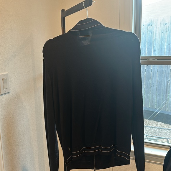 Armani Collezioni Black with White Stripes sweater - Picture 2 of 7